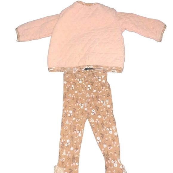 Nicole Miller New York Infant Girls 2 Piece Set Quilted Corduroy Jacket 3-6 Mo - Picture 3 of 4